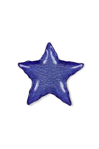 Coincasa γυάλινη πιατέλα σερβιρίσματος starfish 28 cm - 007358642 Μπλε